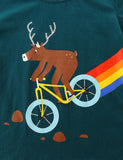 Rainbow Elk Printed Long Sleeve T-shirt - Mini Taylor