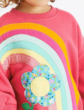 Rainbow Flower Appliqué Sweatshirt Set - Mini Taylor