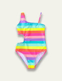 Rainbow Strip Swim Suit