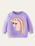 Rainbow Unicorn Printed Sweatshirt