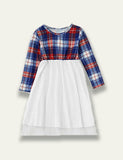 Red Blue Plaid Family Matching Dress - Mini Taylor