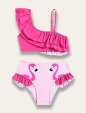 Ruffled Flamingo Print Swimsuit - Mini Taylor