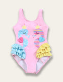 Ruffled Flamingo Print Swimsuit - Mini Taylor