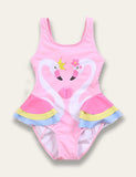 Ruffled Flamingo Print Swimsuit - Mini Taylor