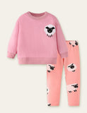 Sheep Appliqué Sweatshirt Set - Mini Taylor