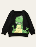 Smiling Dinosaur Printed Sweatshirt - Mini Taylor