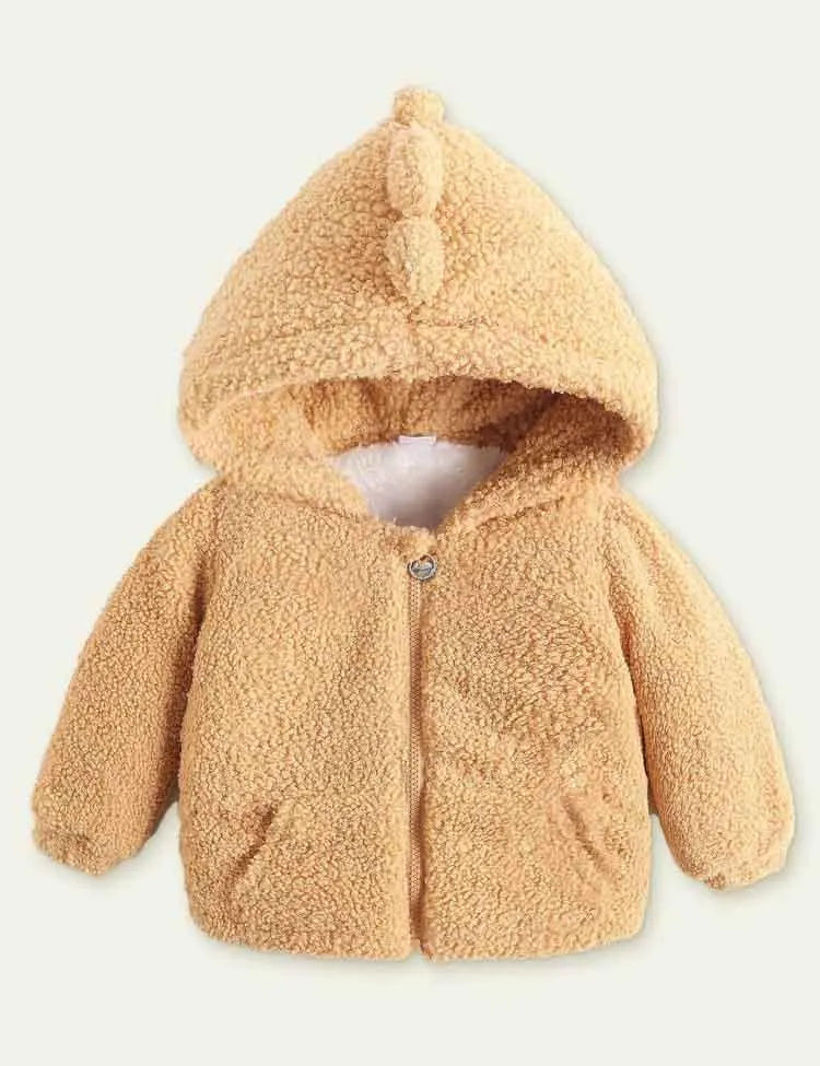 Solid Color Velvet Padded Coated Jacket - Mini Taylor