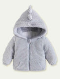 Solid Color Velvet Padded Coated Jacket - Mini Taylor