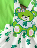 St. Patrick's Day Bear Embroidered Suspender Skirt Set - Mini Taylor