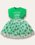 St. Patrick's Day Clover Tulle Dress
