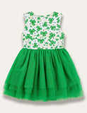 St. Patrick's Day Four-leaf Clover Print Dress - Mini Taylor