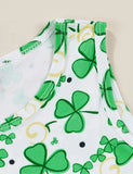 St. Patrick's Day Four-leaf Clover Print Dress - Mini Taylor