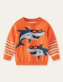 Sunglasses Shark Cartoon Sweater - Mini Taylor