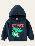 Sven Alligator Printed Hooded Sweatshirt