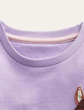 Three Horses Appliqué Embroidered Sweatshirt - Mini Taylor