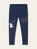 Unicorn Rainbow Appliqué Leggings - Mini Taylor