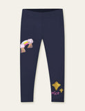 Unicorn Rainbow Appliqué Leggings - Mini Taylor