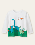 Unisex Dinosaur Friends Printed Long Sleeve T-shirt - Mini Taylor