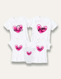 T-shirt assorti familial imprimé Love Me pour la Saint-Valentin