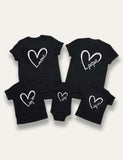 Valentine's Day Papa Mama Letter Printed Family Matching T-Shirt - Mini Taylor