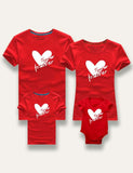 Valentine's Day Together Forever Printed Family Matching T-Shirt