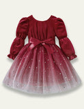 Velvet Gradient Tulle Princess Dress - Mini Taylor