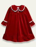 Velvet Long Sleeve Princess Dress - Mini Taylor