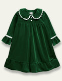 Velvet Long Sleeve Princess Dress - Mini Taylor